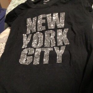 Bling small sexy black New York tee